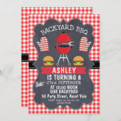 子供のBBQ誕生日招待状 招待状 (正面/裏面)