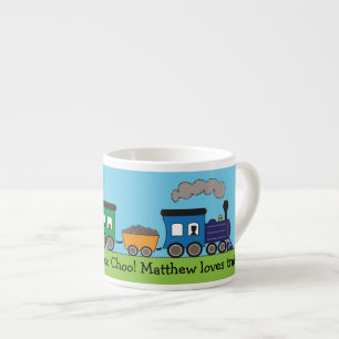 子供のChoo Chooの蒸気の列車のマグ エスプレッソカップ