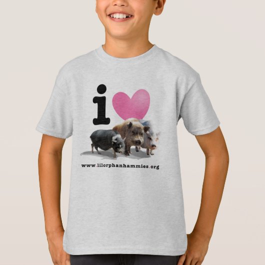 子供のIの<3ブタのティー Tシャツ (正面)