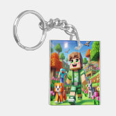 子供のIDブロックスタイルのダークドラゴンダイヤモンドソード キーホルダー (正面左)