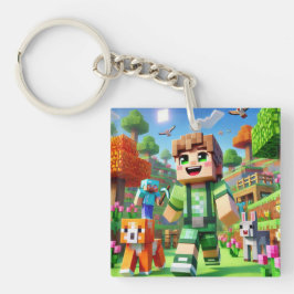 子供のIDブロックスタイルのダークドラゴンダイヤモンドソード キーホルダー