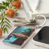 子供のIDラベルBlockstyle Minecrafty Adventure キーホルダー (正面右)