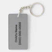 子供のIDラベルBlockstyle Minecrafty Adventure キーホルダー (裏面)