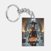 子供のIDラベルBlockstyle Minecrafty Adventure キーホルダー (正面左)