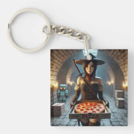 子供のIDラベルBlockstyle Minecrafty Adventure キーホルダー