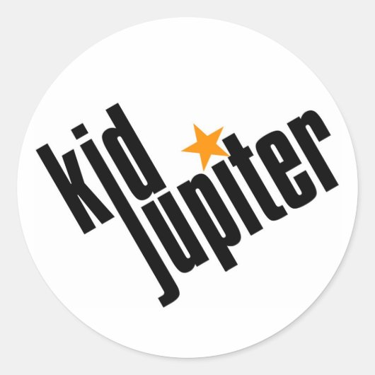 子供のjupのステッカー ラウンドシール (正面)