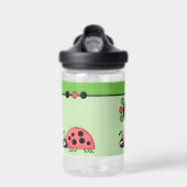 子供のladybugs追加イニシャル星の緑のCamelBak ウォーターボトル (正面)