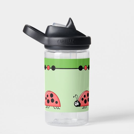 子供のladybugs追加イニシャル星の緑のCamelBak ウォーターボトル (右面)