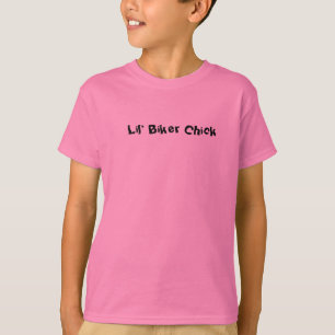 子供のLilのバイクもしくは自転車に乗る人のひよこ Tシャツ