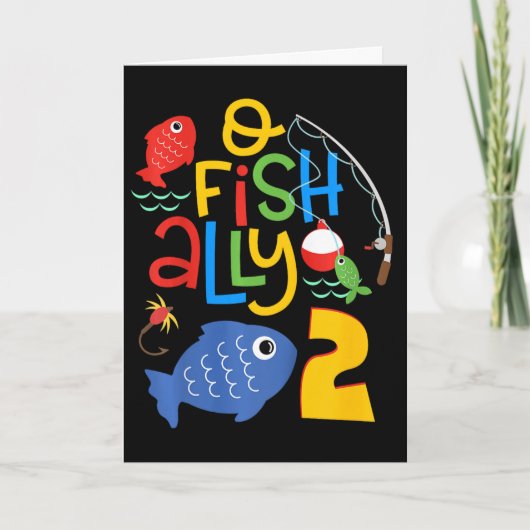 子供のO-fish-ally Two バースデー装飾 2歳の誕生日 カード (正面)