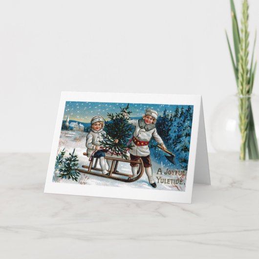 子供のSledding シーズンカード (正面)