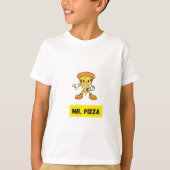 子供のTシャツかわいいピザさん Tシャツ (正面)