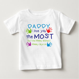 子供のTシャツのお父さんI愛 ベビーTシャツ