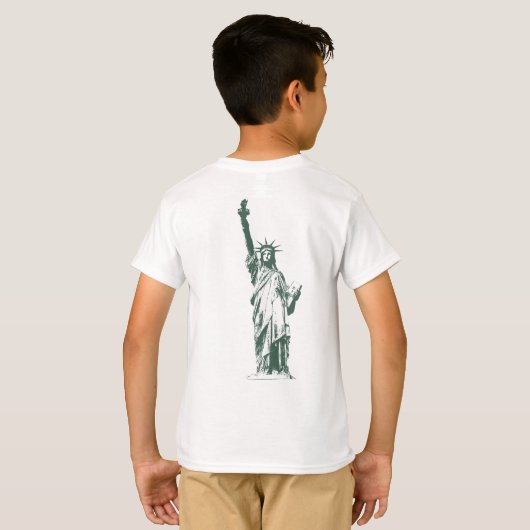 子供のTシャツのニューヨークのTシャツ自由の女神 Tシャツ (裏面フル)