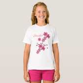 子供のtシャツの美しい花 tシャツ (正面フル)