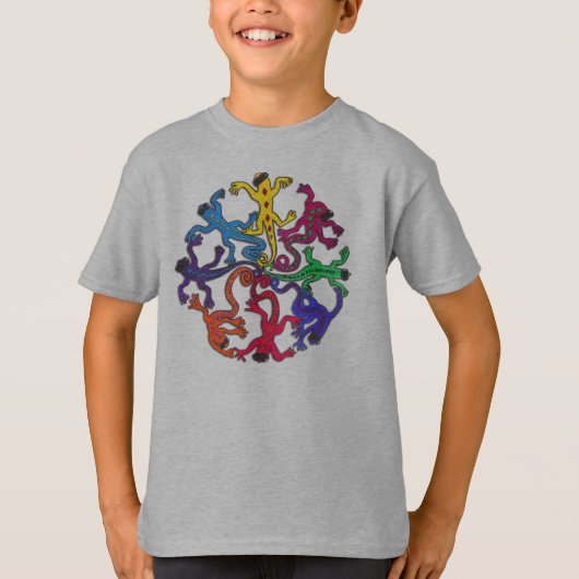 子供のTシャツ-トカゲの円 Tシャツ (正面)