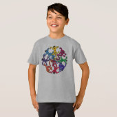 子供のTシャツ-トカゲの円 Tシャツ (正面フル)