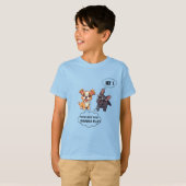 子供のTシャツ 二匹の犬の友達がおしゃべり Tシャツ (正面フル)