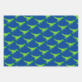 子供のtレックス恐竜のパターンのラッピング紙シート ラッピングペーパーシート (正面3)