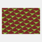 子供のtレックス恐竜のパターンのラッピング紙シート ラッピングペーパーシート (正面2)