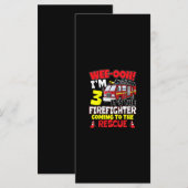 子供はウィーー！Im 3消防士の消防車ギフト メニュー (正面/裏面)