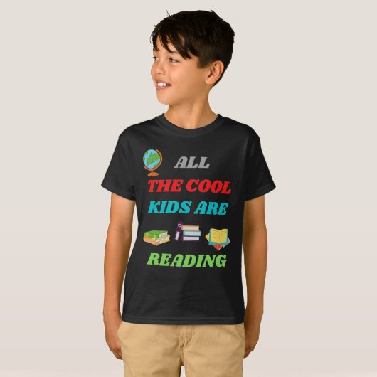 子供はカッコいいみんな読の Tシャツ (正面フル)