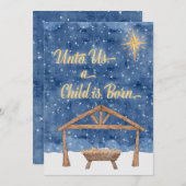 子供はクリスマス生まれの出生 シーズンカード (正面/裏面)