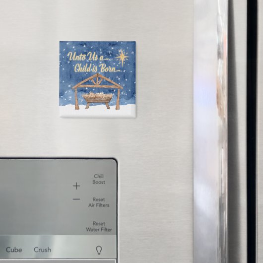子供はクリスマス生まれの出生 マグネット (インサイチュ (冷蔵庫))