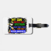 子供はスペクトルの自閉症を揺すります ラゲッジタグ (裏面横)