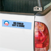 子供はダイムを残しませんでした バンパーステッカー (トラック上)