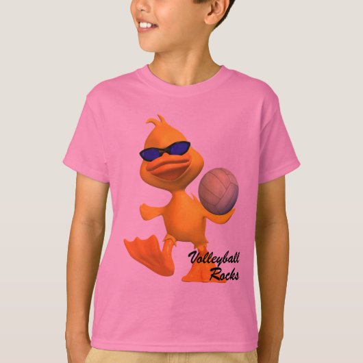 子供はバレーボールの石のTシャツを冷却します Tシャツ (正面)