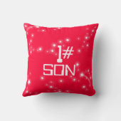 子供はロケットの宇宙探検家海軍赤の枕を示します クッション (裏面)