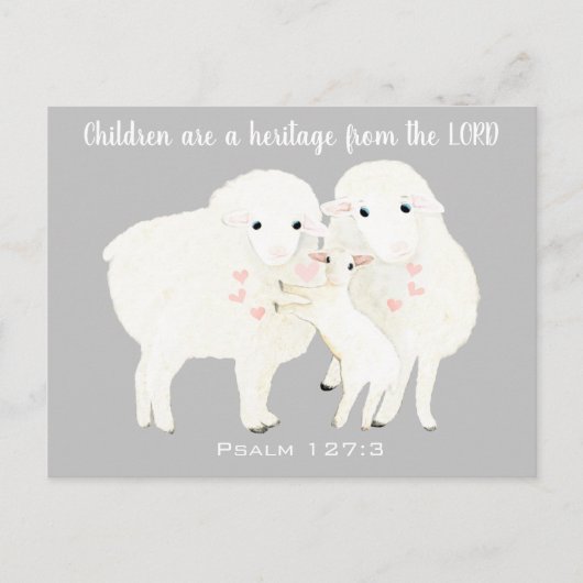 子供は主からの伝統である ポストカード (正面)