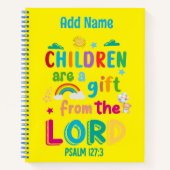 「子供は主からの贈り物」 ノートブック (正面)