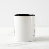 子供は大好きだけどスクールバスの方がもっと好き ツートーンマグカップ (中央)