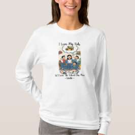 子供は大好きだけどスクールバスの方がもっと好き Tシャツ