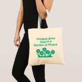 子供は平和BudgetToteの庭で最も最高のに育ちます トートバッグ (正面(商品))