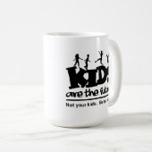 子供は未来の子供のおもしろマグカップ コーヒーマグカップ (正面右)