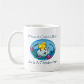 子供は生まれます-祖母 コーヒーマグカップ (左)