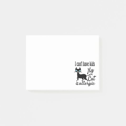 子供は産めない 猫がアレルギーなの ポストイット (正面)