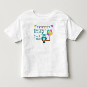子供は私によってが2今日フクロウのTシャツであるやじり声Hoo光線をはや トドラーTシャツ
