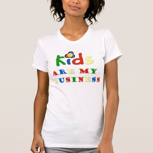 子供は私のビジネスレディースTシャツです Tシャツ (正面)