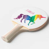 子供は美しい水彩画の虹のユニコーンを冷却します 卓球ラケット (正面アングル)