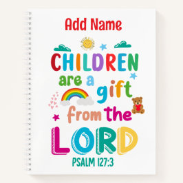 「子供は贈り物だ」と書スケッチ ノートブック