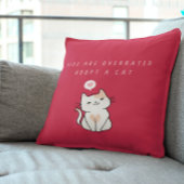 子供は過大評価されている – Cat Dark Magentaを採用 クッション