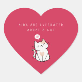 子供は過大評価されている – Cat Dark Magentaを採用 ハートシール