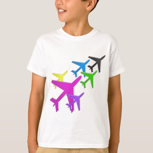 子供は飛行機のavion Vol.のvoyageursのギフトのおもしろいを愛します Tシャツ (正面)