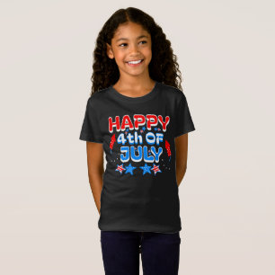 子供は7月4日に幸せ Tシャツ