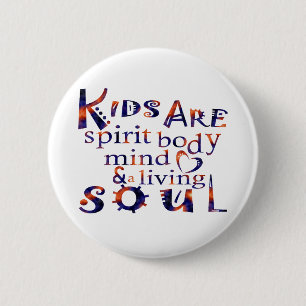 子供はSpiritBodyMindHeartSoul Eng 缶バッジ