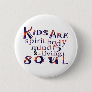 子供はSpiritBodyMindSoul Espである 缶バッジ